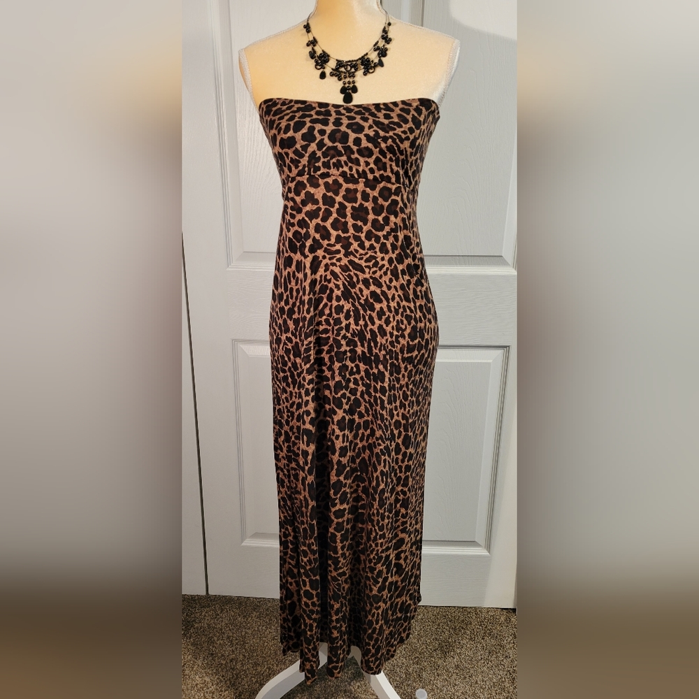 B_Envied Leopard print Maxi Skirt/Dress Size M
